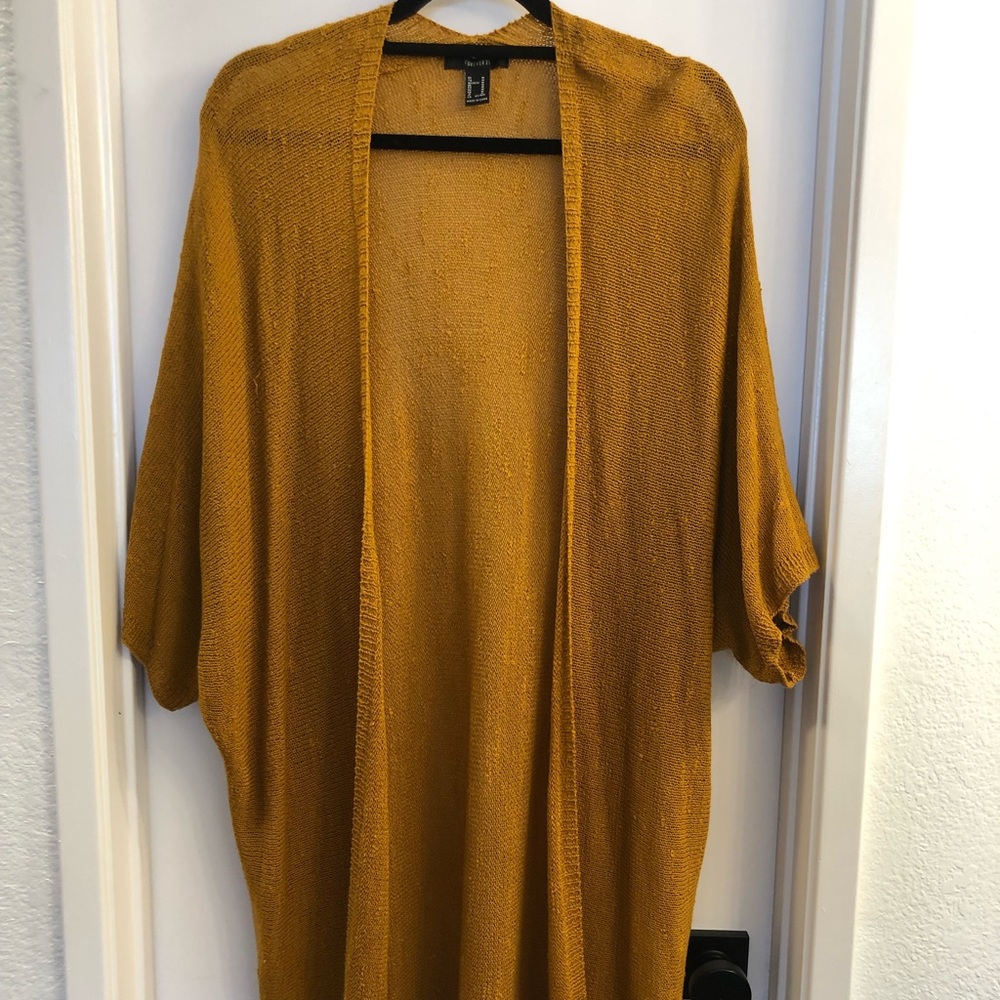 Forever 21 Yellow Cardigan